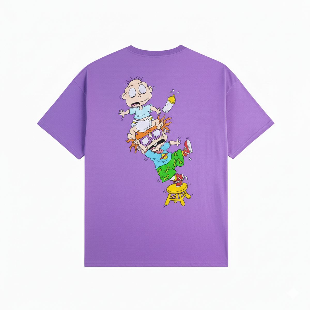 NICKELODEON - Polo Mujer  Nick 90S Manga Corta Oversize Algodón Lila