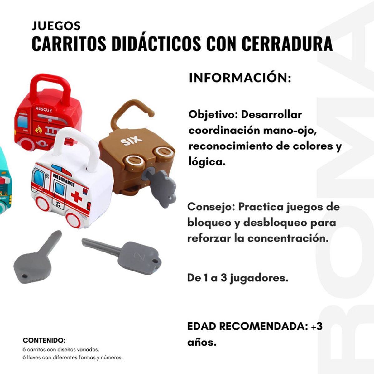 GENERICO - CARRITOS DIDÁCTICOS CON LLAVES