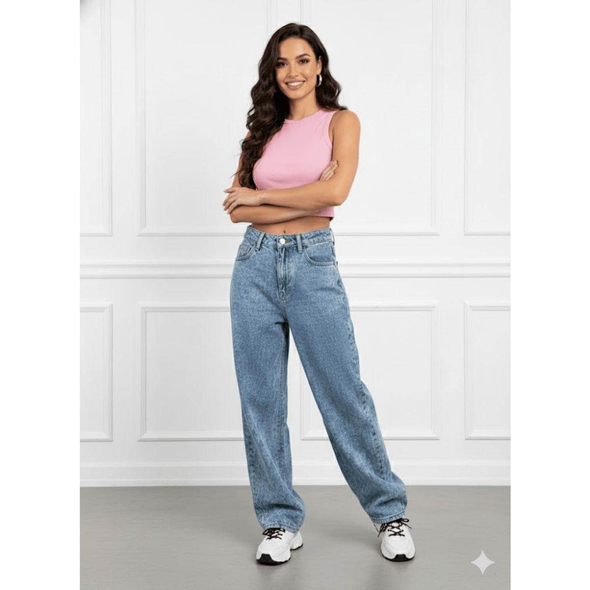 GENERICO - BAGGY JEAN CONFORT PANTALON - DAMA