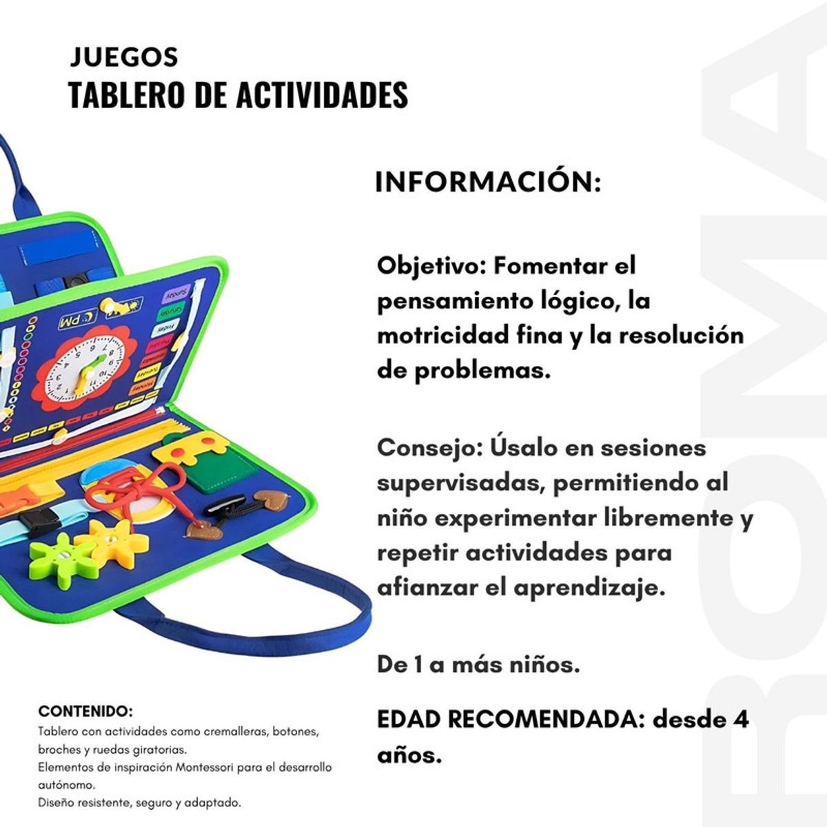 GENERICO - TABLERO DIDÁCTICO - JUEGO DIDÁCTICO