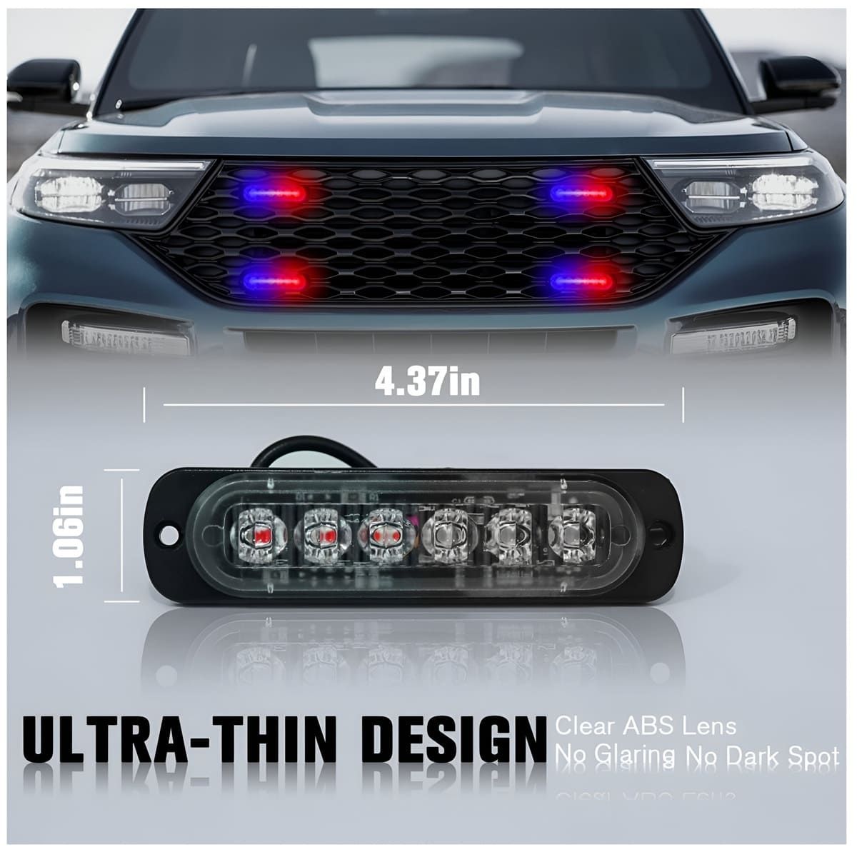 JET - Barra de luz estroboscópica advertencia de emergencia Federal Auto Camioneta Moto 1pz