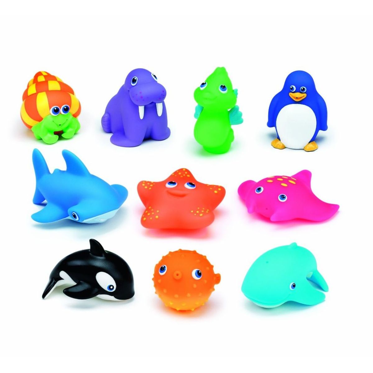 GENERICO - Set de 10 animalitos sensoriales con sonido  para bebe