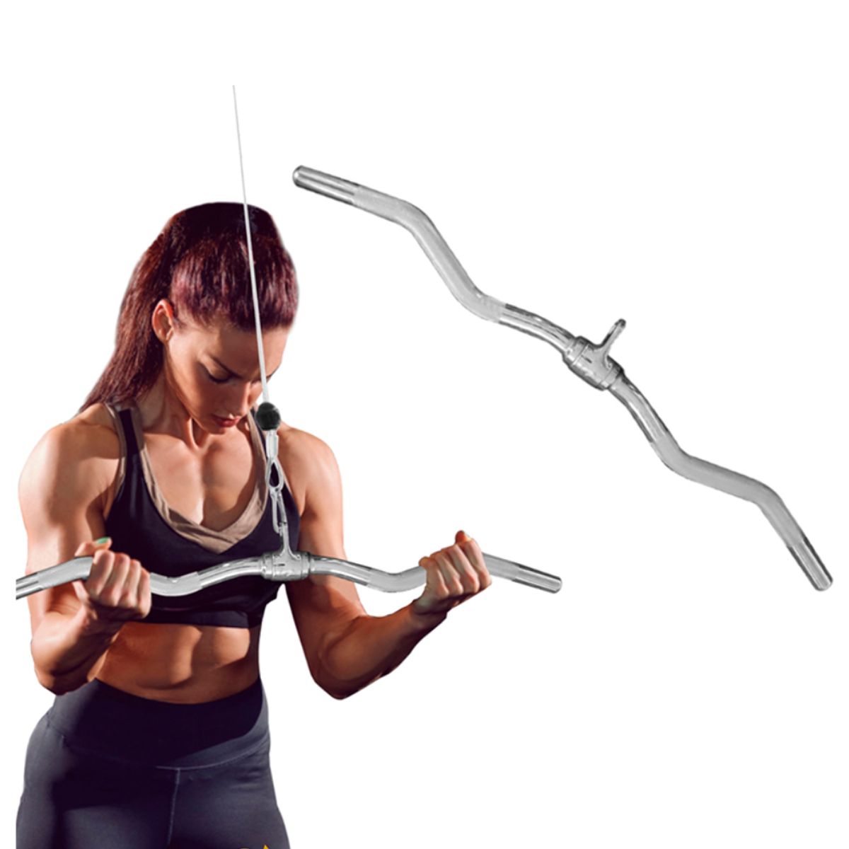 REAL FITNESS PERU - Accesorio de polea N4 - Accesorio Forma Z