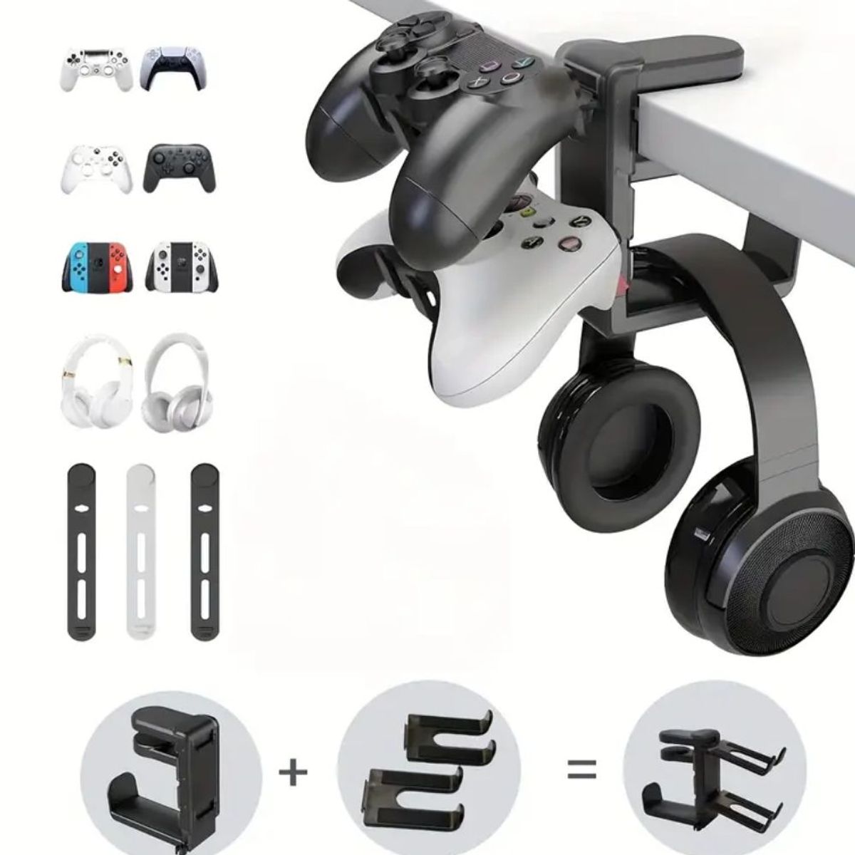 GENERICO - SOPORTE PARA AUDIFONOS GAMER Y MANDOS DE PLAYSTATION COLGANTE