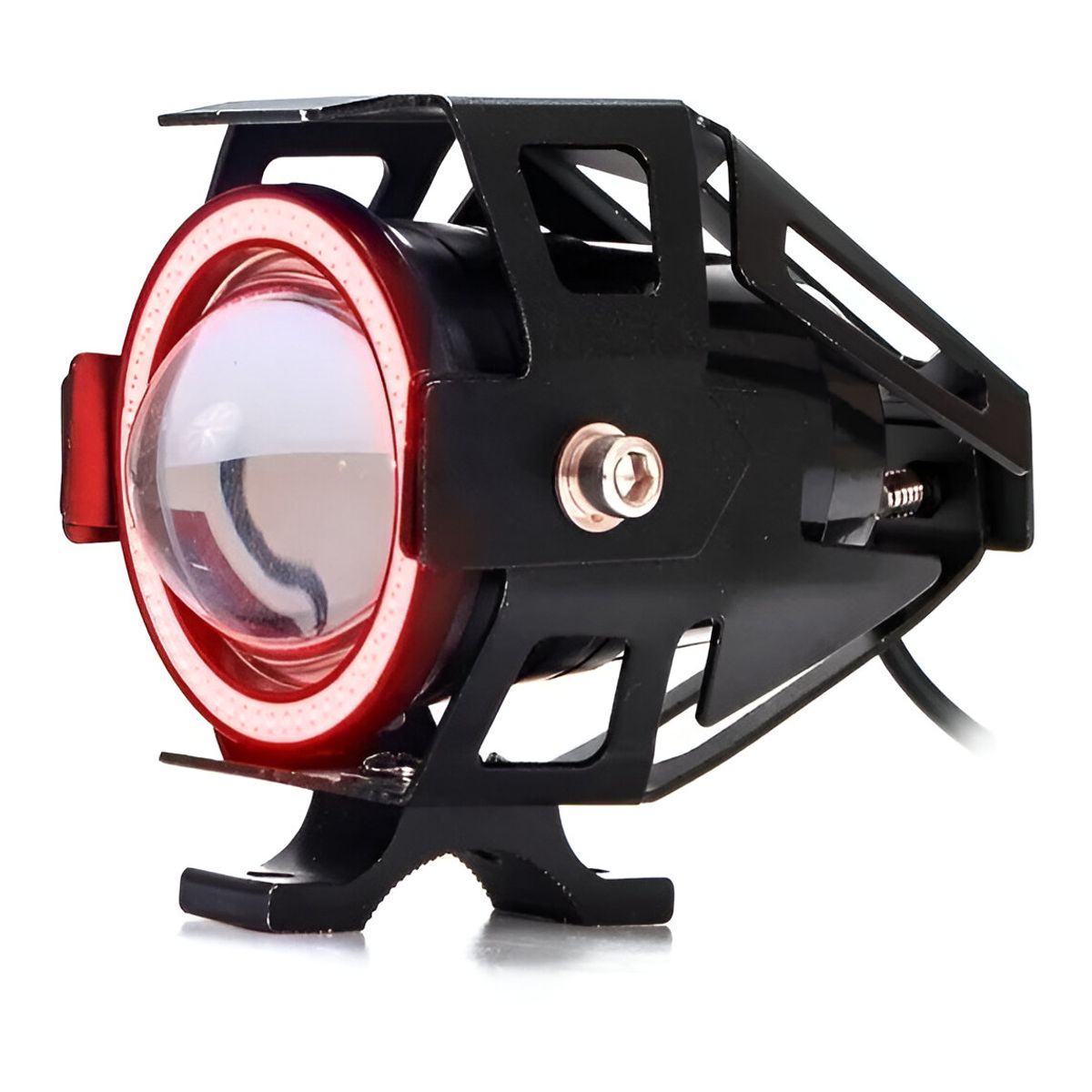 KOBO - Faros Led Ojo Ángel Para Moto Parrilla Auto Luz Neblinero Rojo 2pz