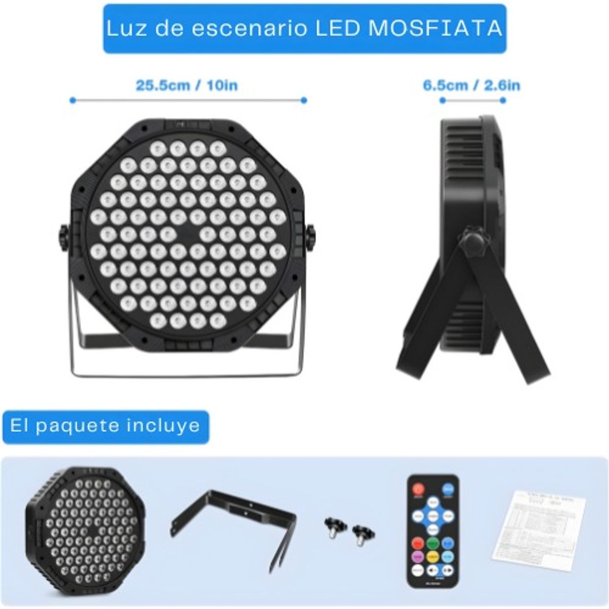 OEM - Luces Led 84 Rgb 7 Colores Con Cable Para Fiesta Y Control