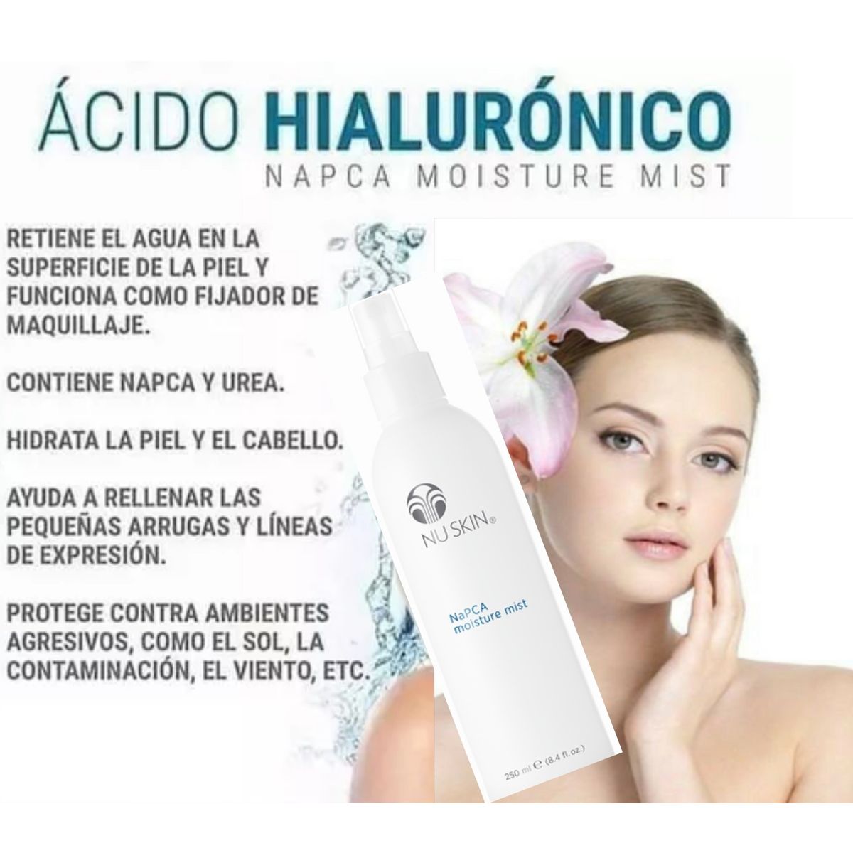 NU SKIN - NAPCA SPRAY CON ACIDO HIALURONICO -- USA