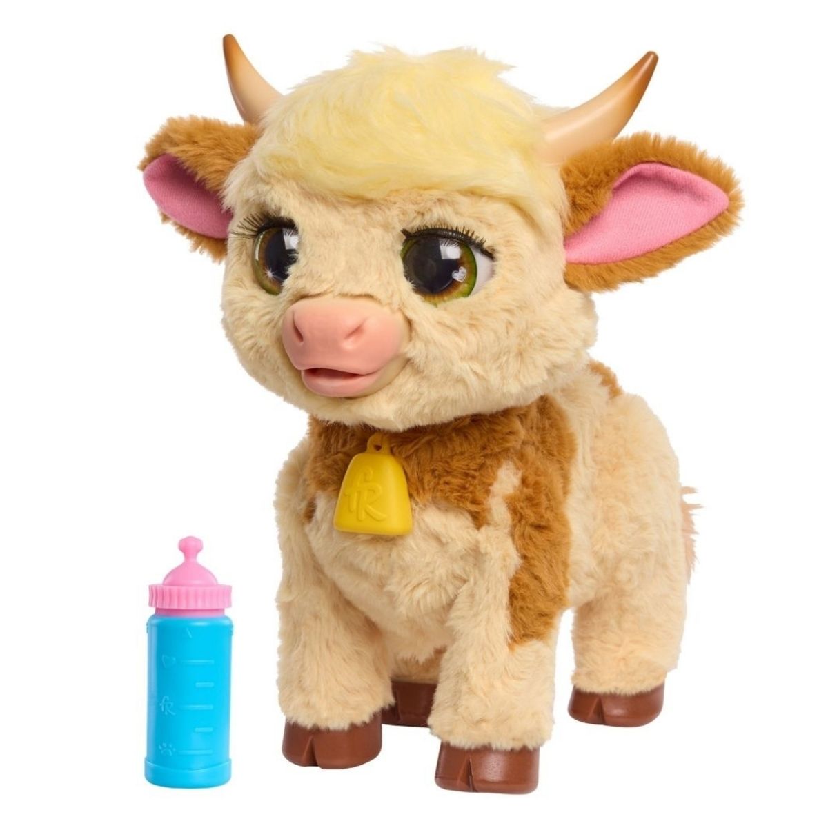 FURREAL - Peluche Interactivo Juguete Furreal Maggy Vaquita con sonidos y movimiento 33 cm