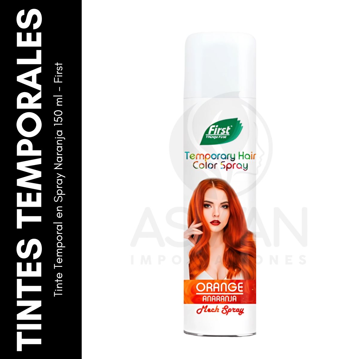 GENERICO - First Tinte Temporal en Spray Naranja 150 ml