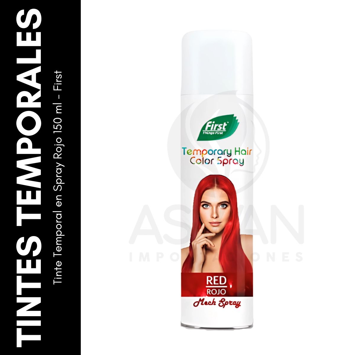GENERICO - First Tinte Temporal en Spray Rojo 150 ml