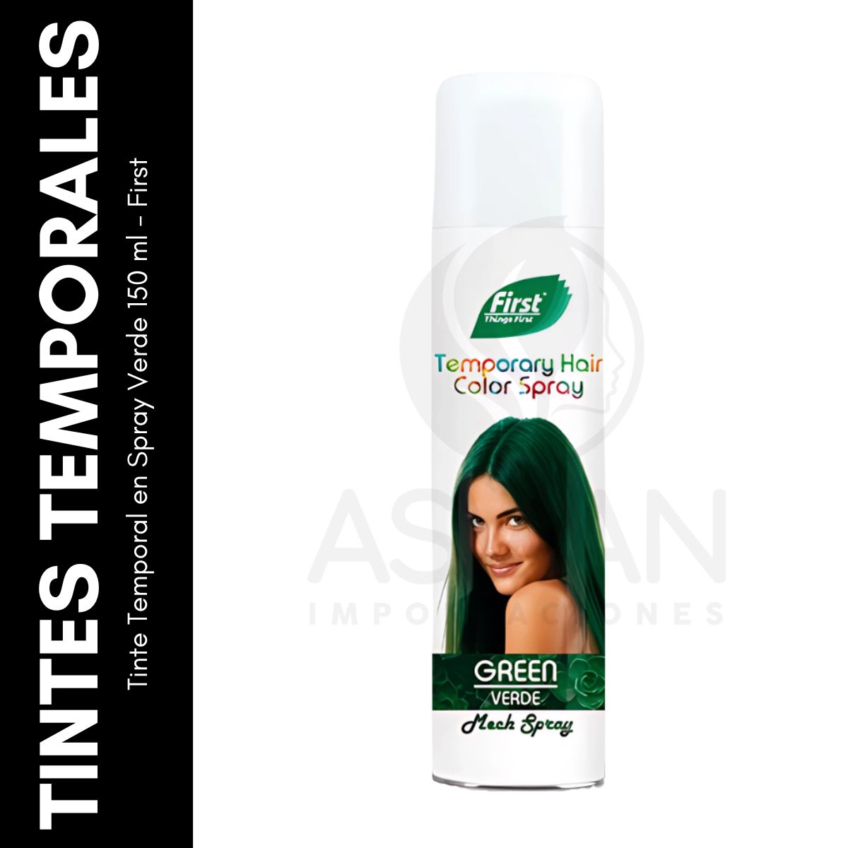 GENERICO - First Tinte Temporal en Spray Verde 150 ml
