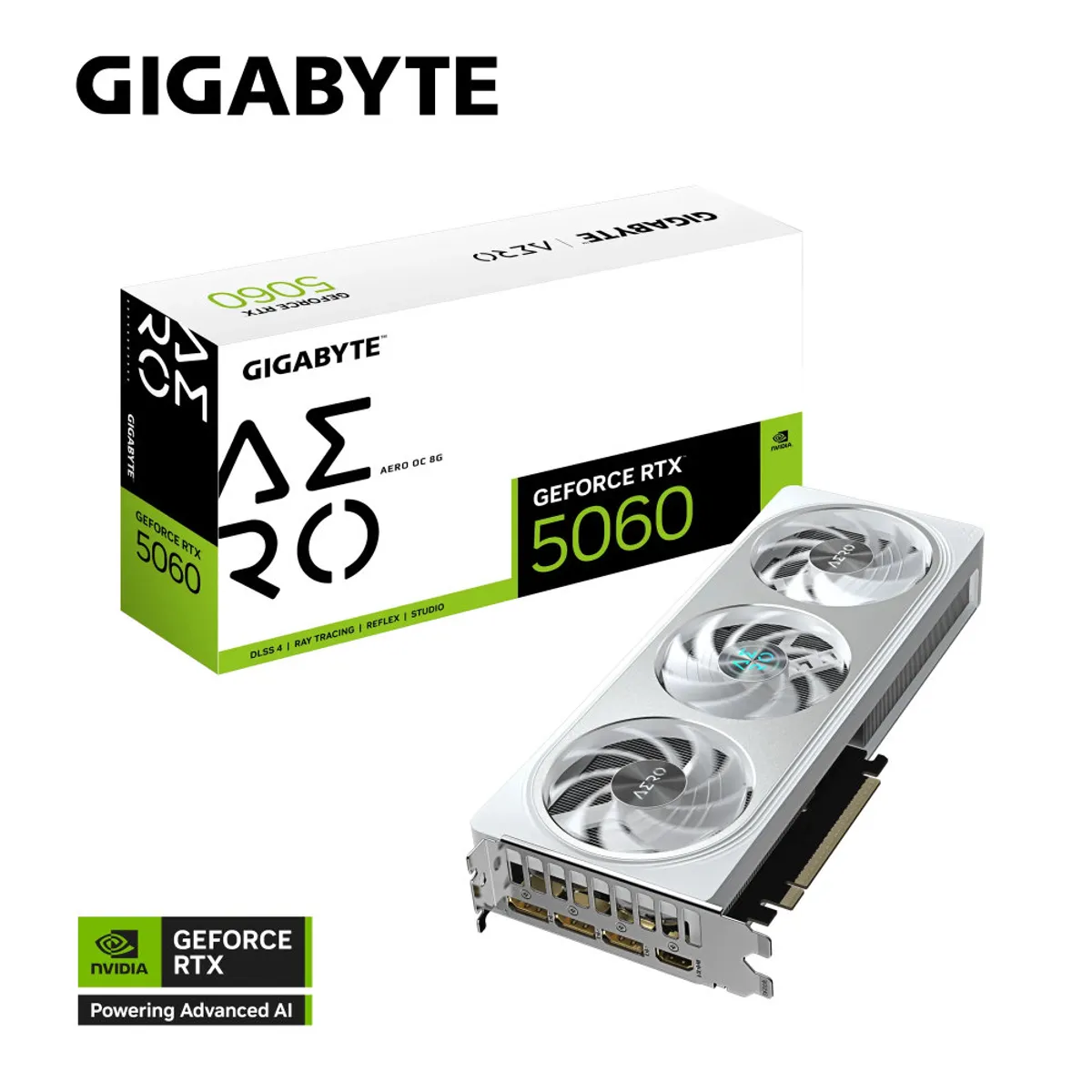 Msi - Tarjeta de Video Gigabyte RTX 5060 Aero OC 8GB GDDR7 Triple Fan