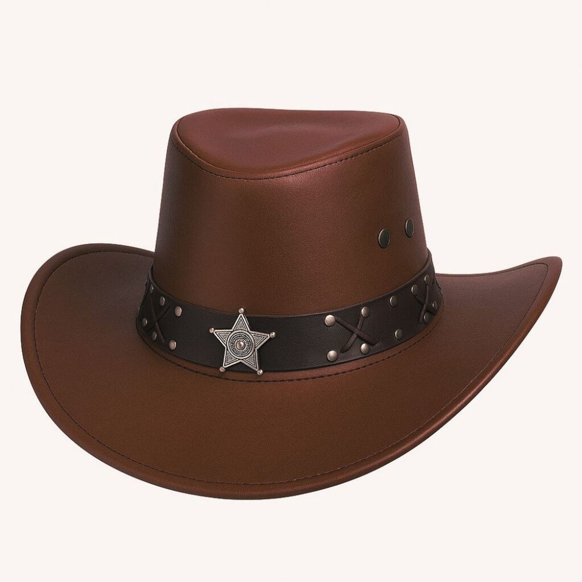 KAST PE - Sombrero Vaquero Yellowstone de Rodeo unisex Marron Oscuro