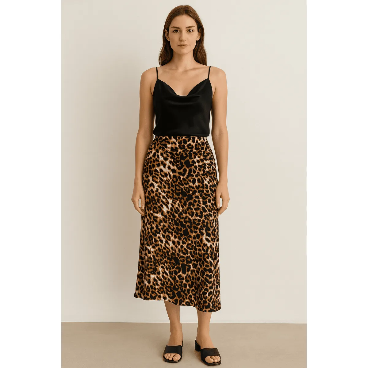 AMA OUTFITTERS - FALDA YOVA SATINADA MIDI