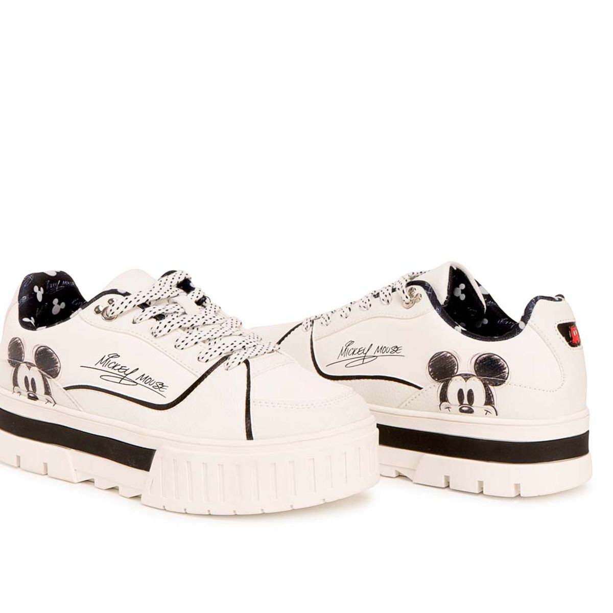 MICKEY MOUSE - Zapatilla Casual 2KY-053 BlancoNegro Mickey
