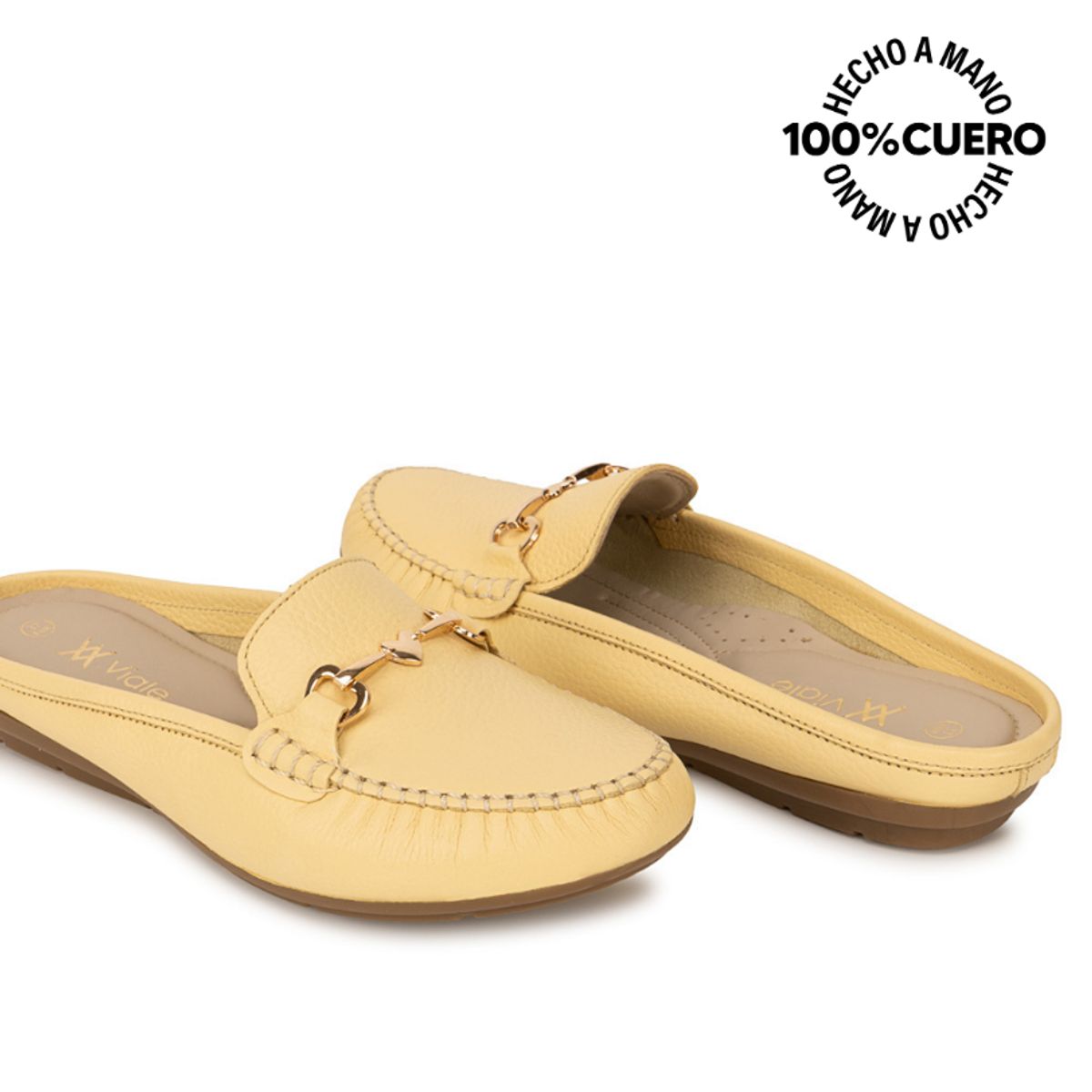 VIALE - Zapato Mocasín Casual CORE-2503 Mantquilla Viale Cuero