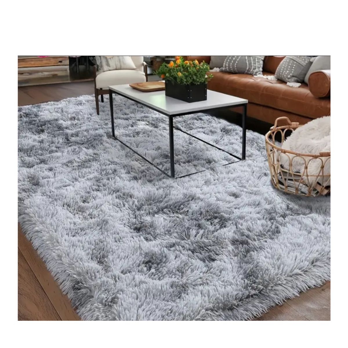 GENERICO - ALFOMBRA PELUCHE CON ANTIDELIZANTE 200x135CM