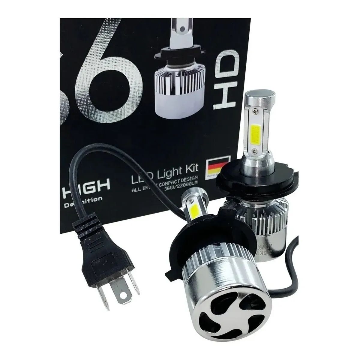 KOBO - Kit Foco LED H4 Sexta Generación 26000 Lúmenes Alta y Baja