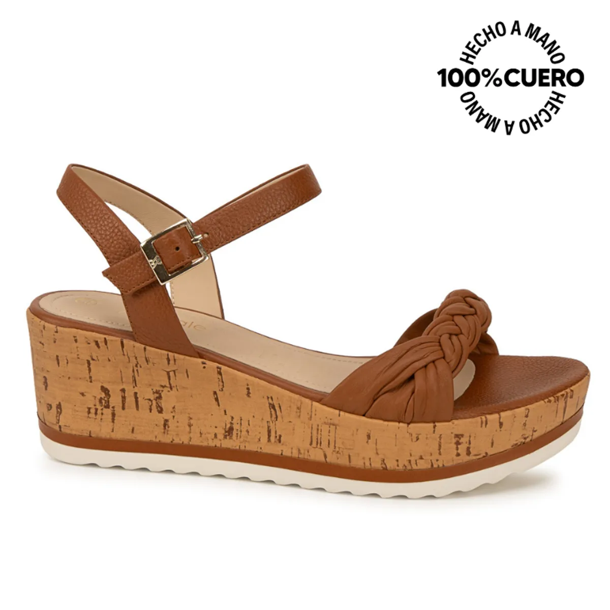 VIALE - Sandalia Dorsay Casual ALE-2612 Natural Viale Cuero