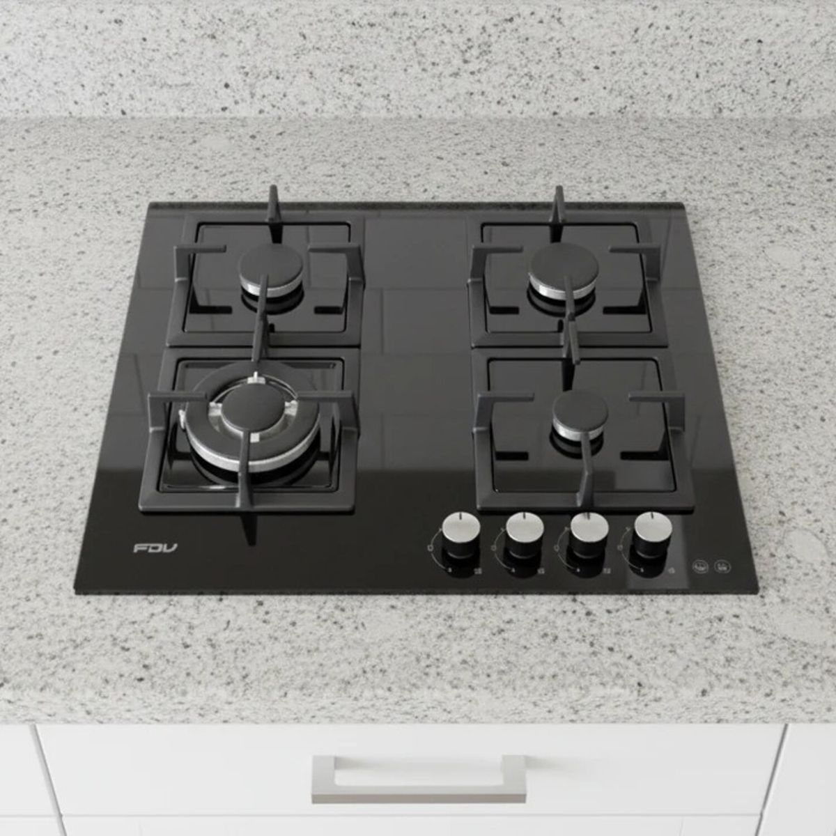 FDV - COMBO FDV CAMPANA CRYSTAL 90 + ENCIMERA BLACK 60 GN + HORNO BLACK 70 GN