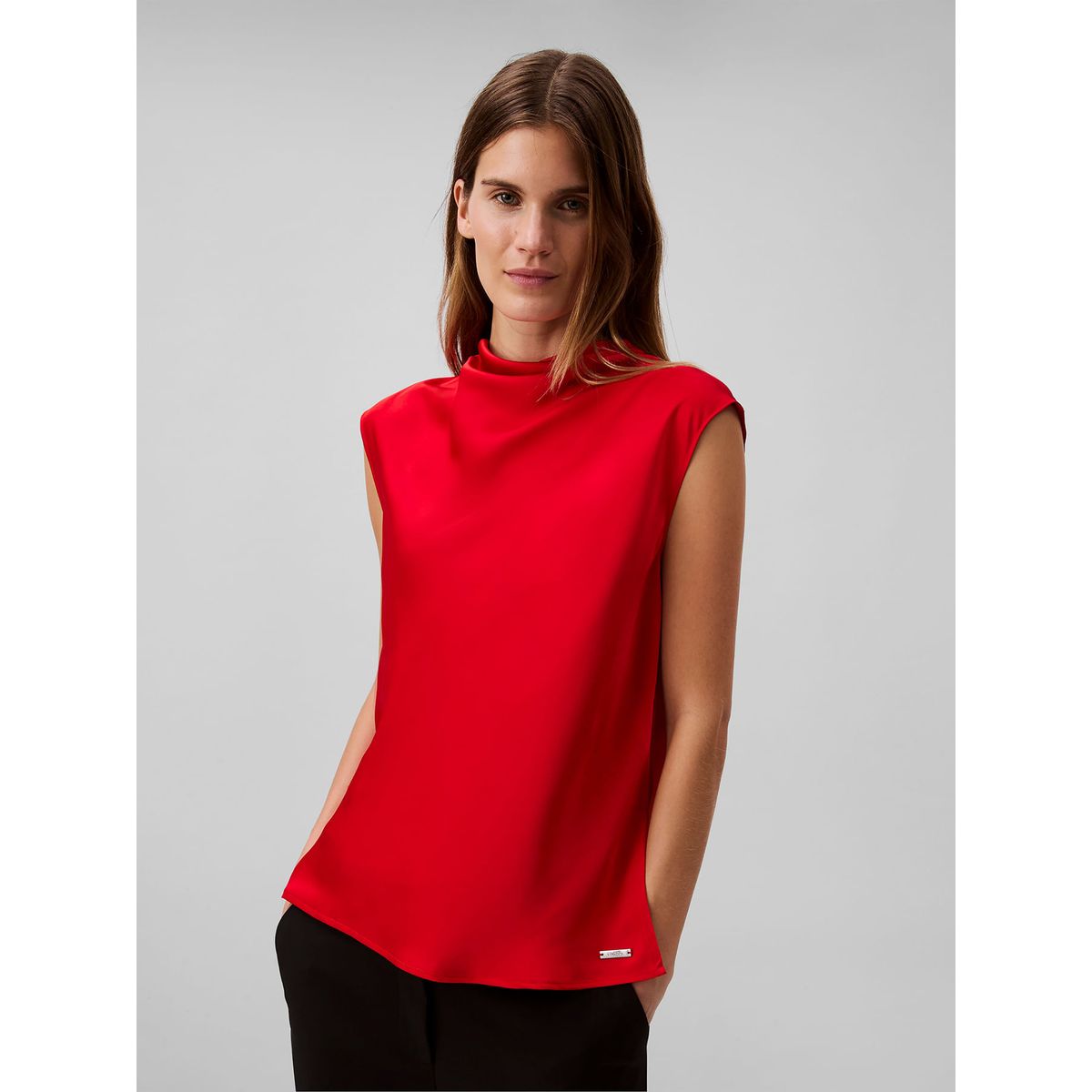 CALVIN KLEIN - BLUSA SATIN COWL NECK BLOUSE