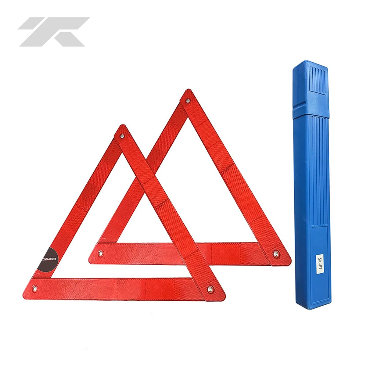 GENERICO - Triangulo de Seguridad de Emergencia Reflectivo Estuche Azul