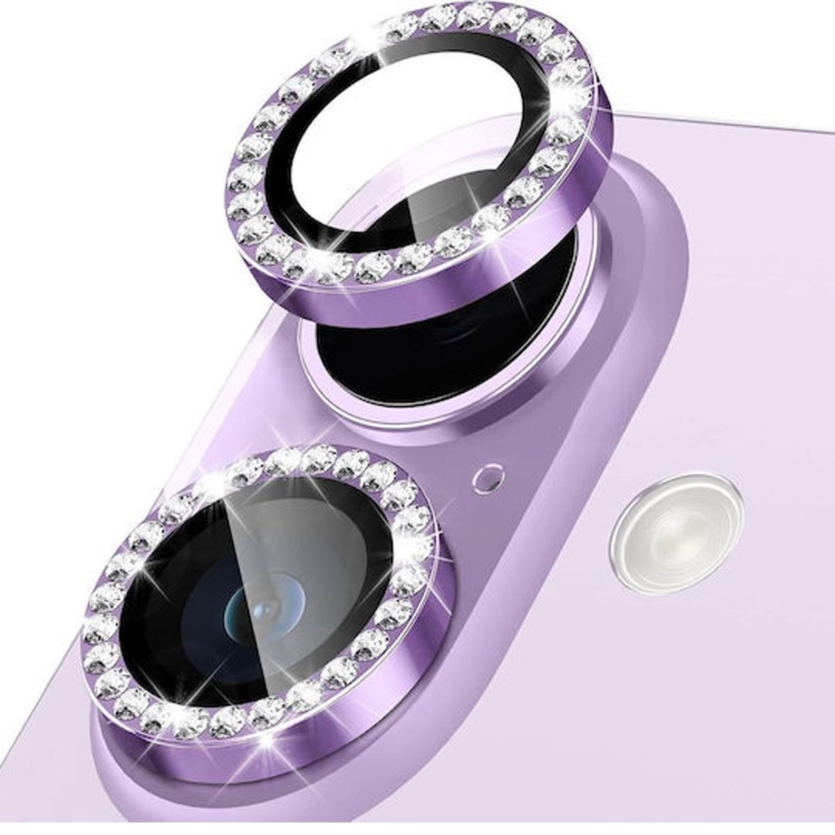 GENERICO - Protector de Lente Diamante Metal para iPhone 17 - Lila