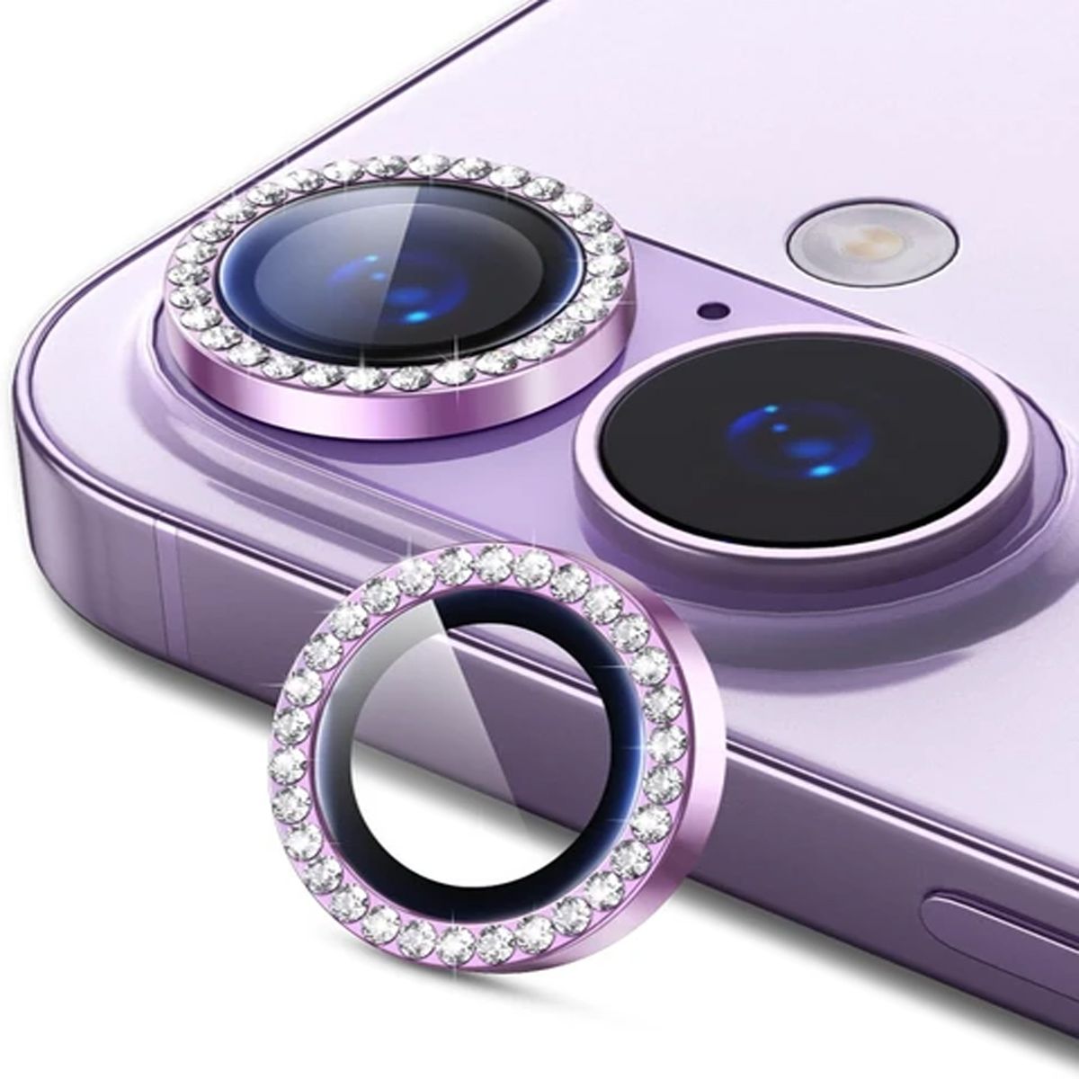 GENERICO - Protector de Lente Diamante Metal para iPhone 17 - Lila