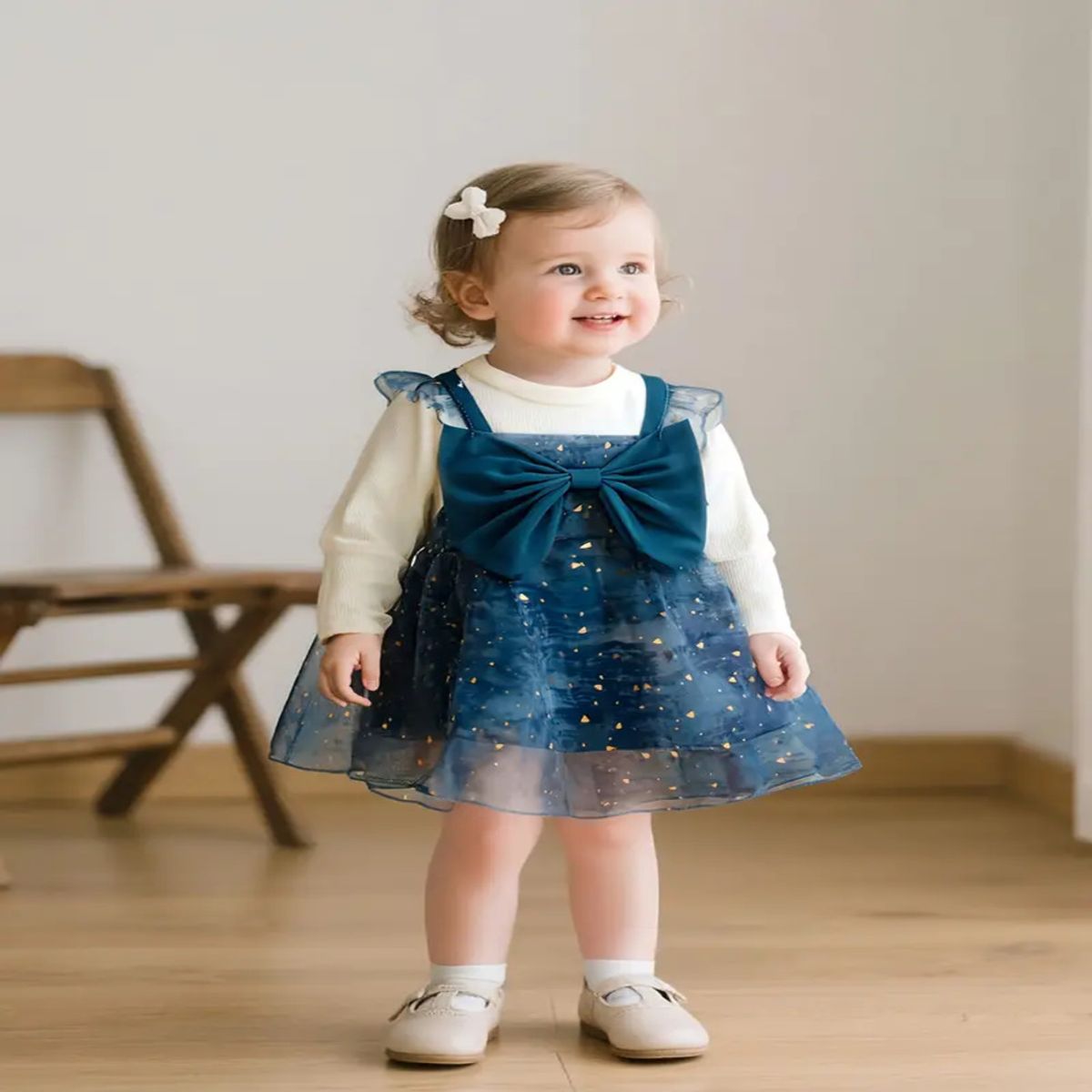 GENERICO - VESTIDO PARA NIÑA BEBE MANGA LARGA