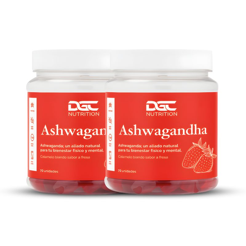 GENERICO - PACK X 02 Ashwagandha en gomitas DGC Nutrition - 70 unidades Fresa