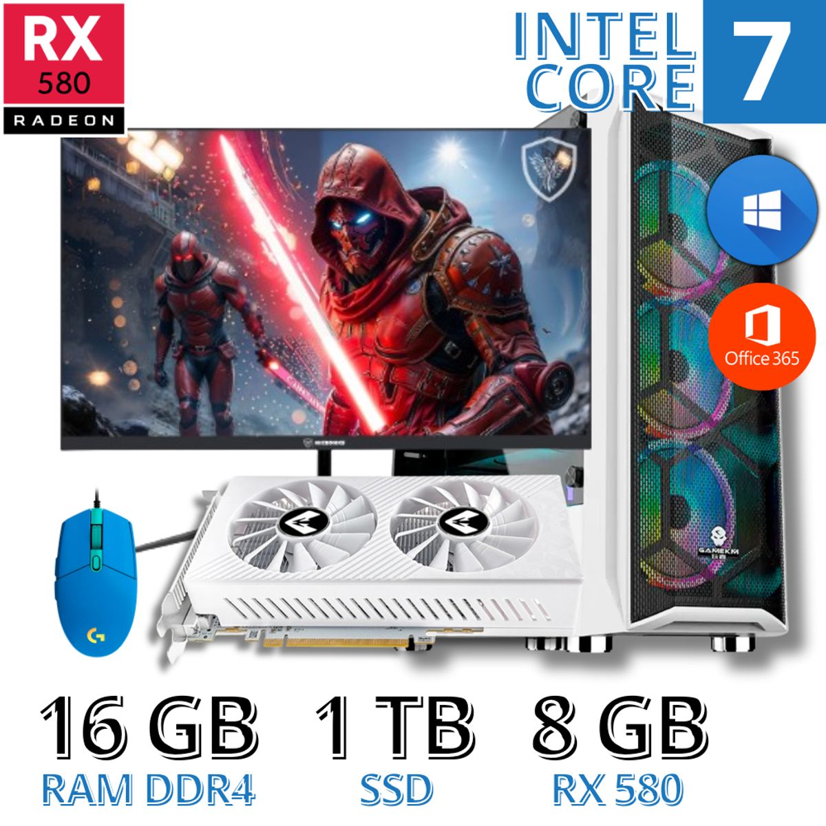 INTEL - PC GAMER INTEL CORE I7 16GB RAM SSD 1TB GRAFICA 8GB