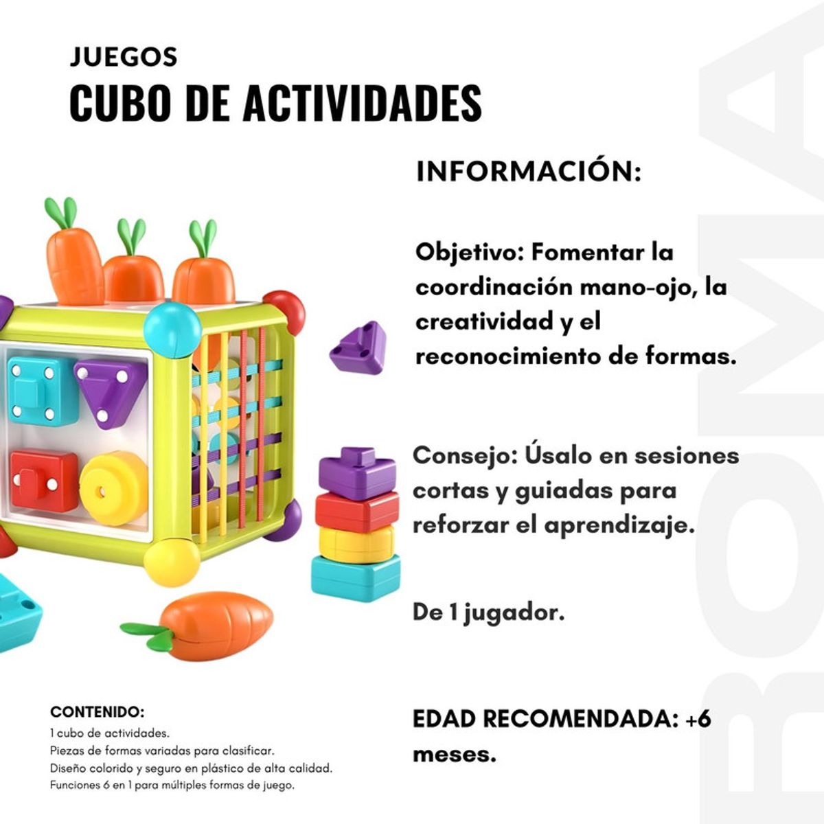 GENERICO - CUBO DE ACTIVIDADES JUEGO DIDÁCTICO