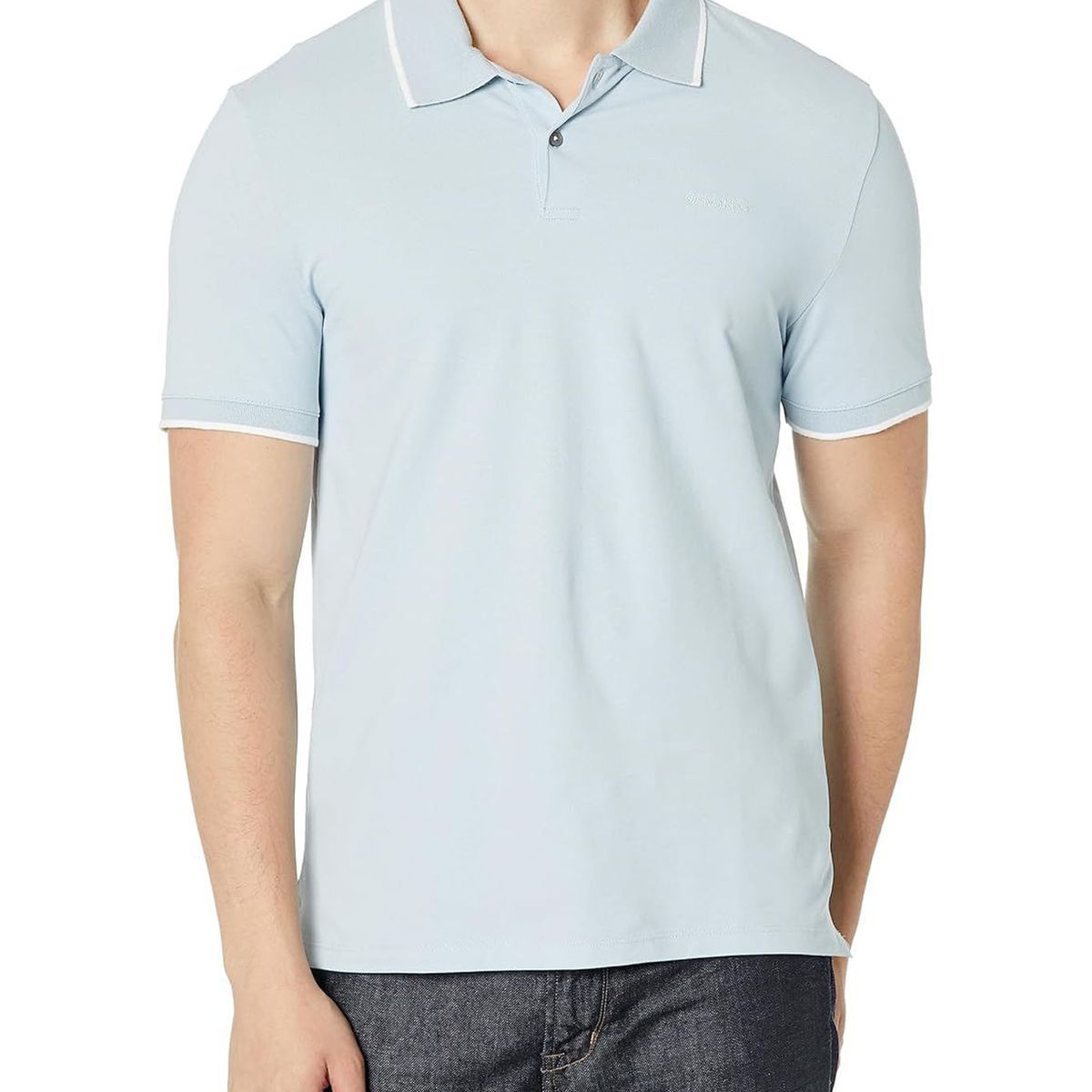 CALVIN KLEIN - POLO SS STRETCH PIQUE SOLID TIPPED