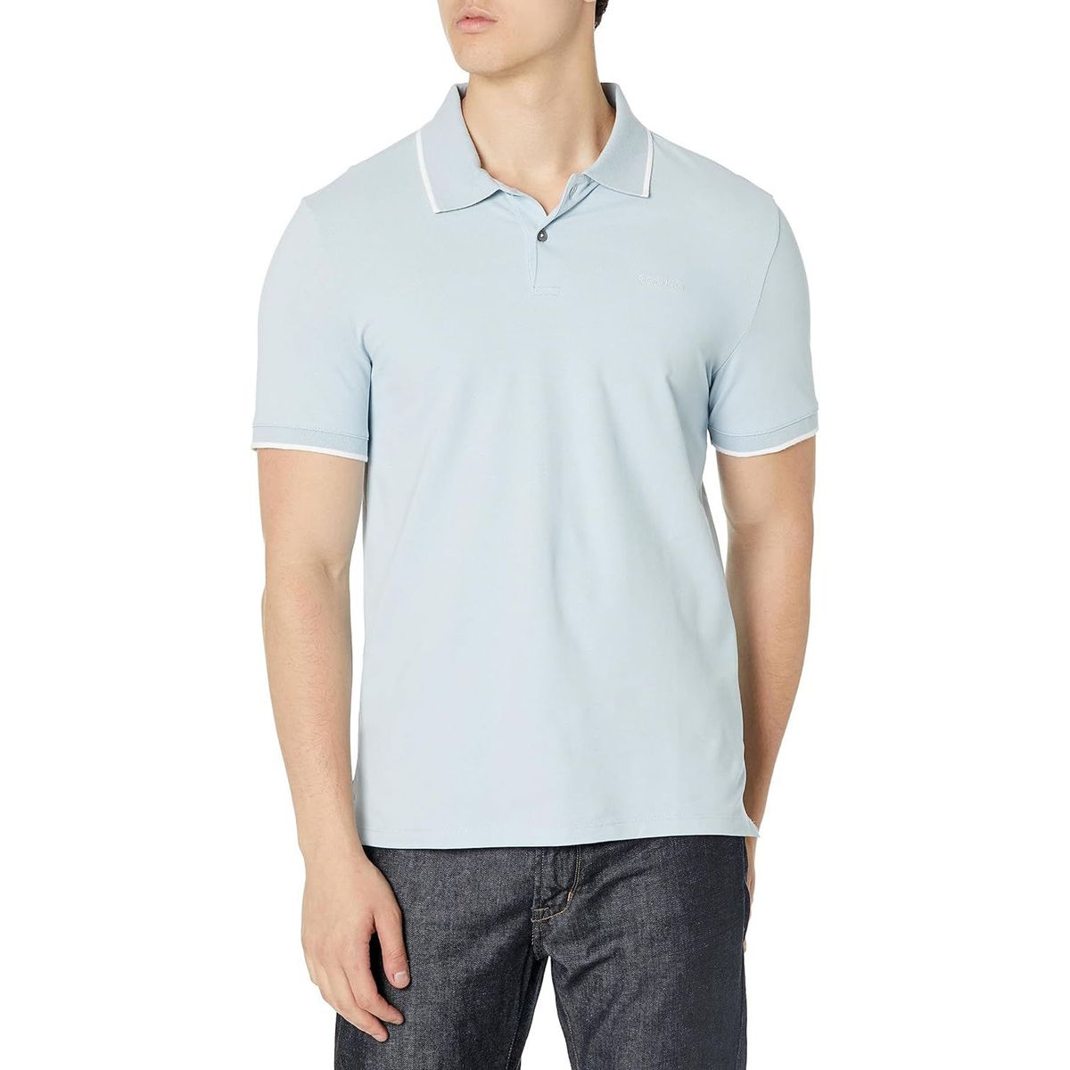 CALVIN KLEIN - POLO SS STRETCH PIQUE SOLID TIPPED
