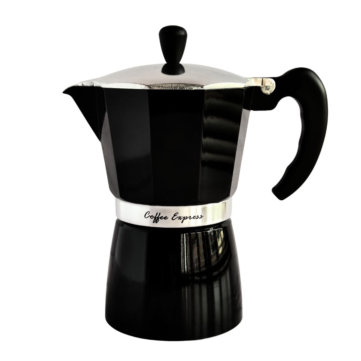CORBETTA - Cafetera Moka Italiana Negro 6 Tazas - Metálico