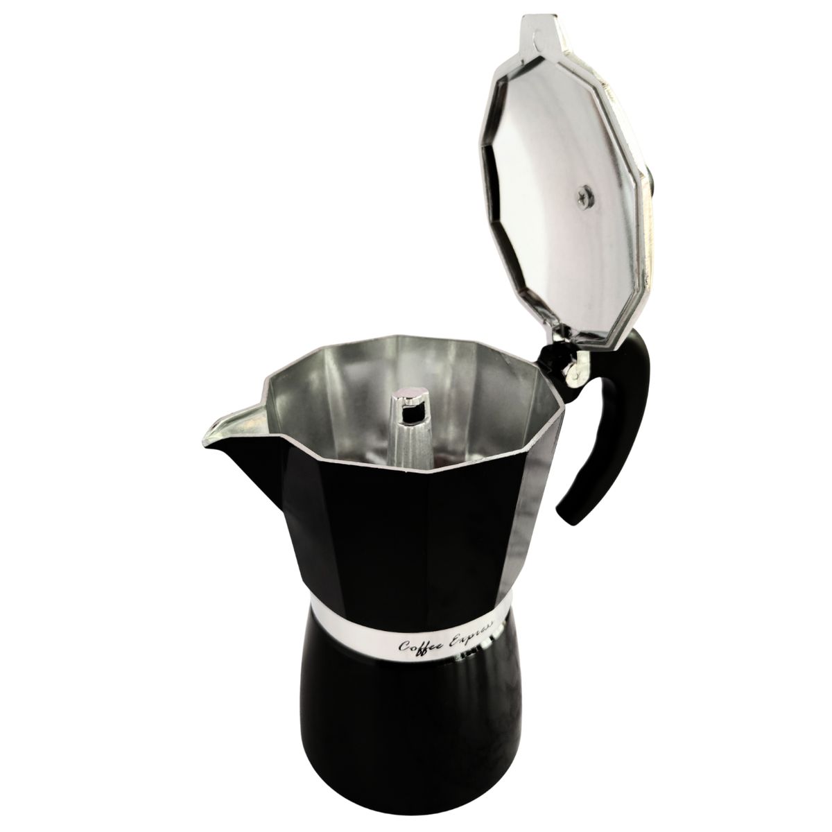 CORBETTA - Cafetera Moka Italiana Negro 6 Tazas - Metálico