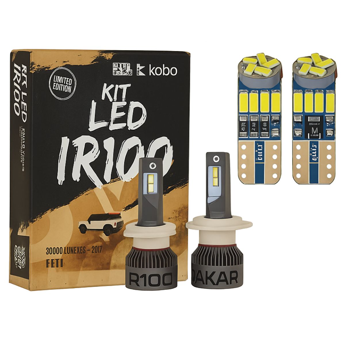 KOBO - Kit Cree LED Canbus New IRX H4 55W Kobo +2 Focos LED T10 MAX
