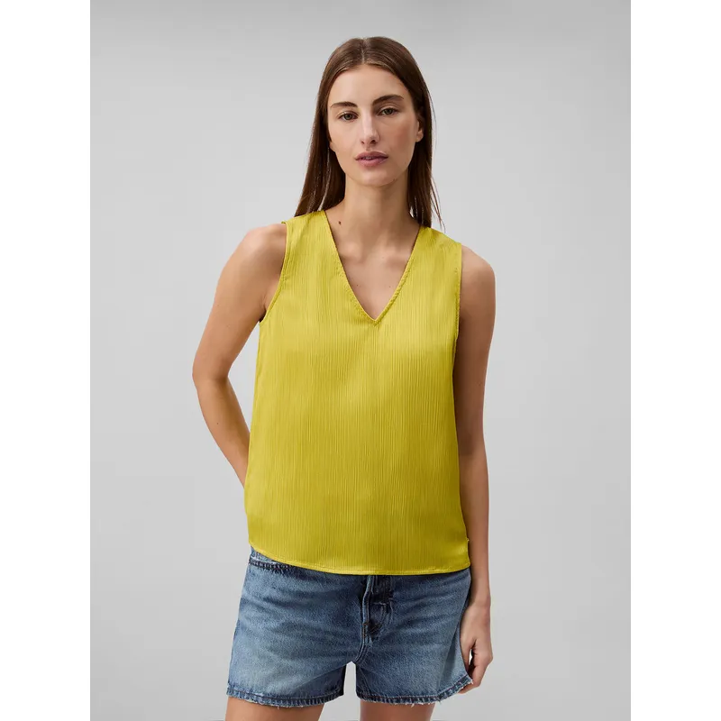 CALVIN KLEIN - BLUSA PLISSE V-NECK TANK CK