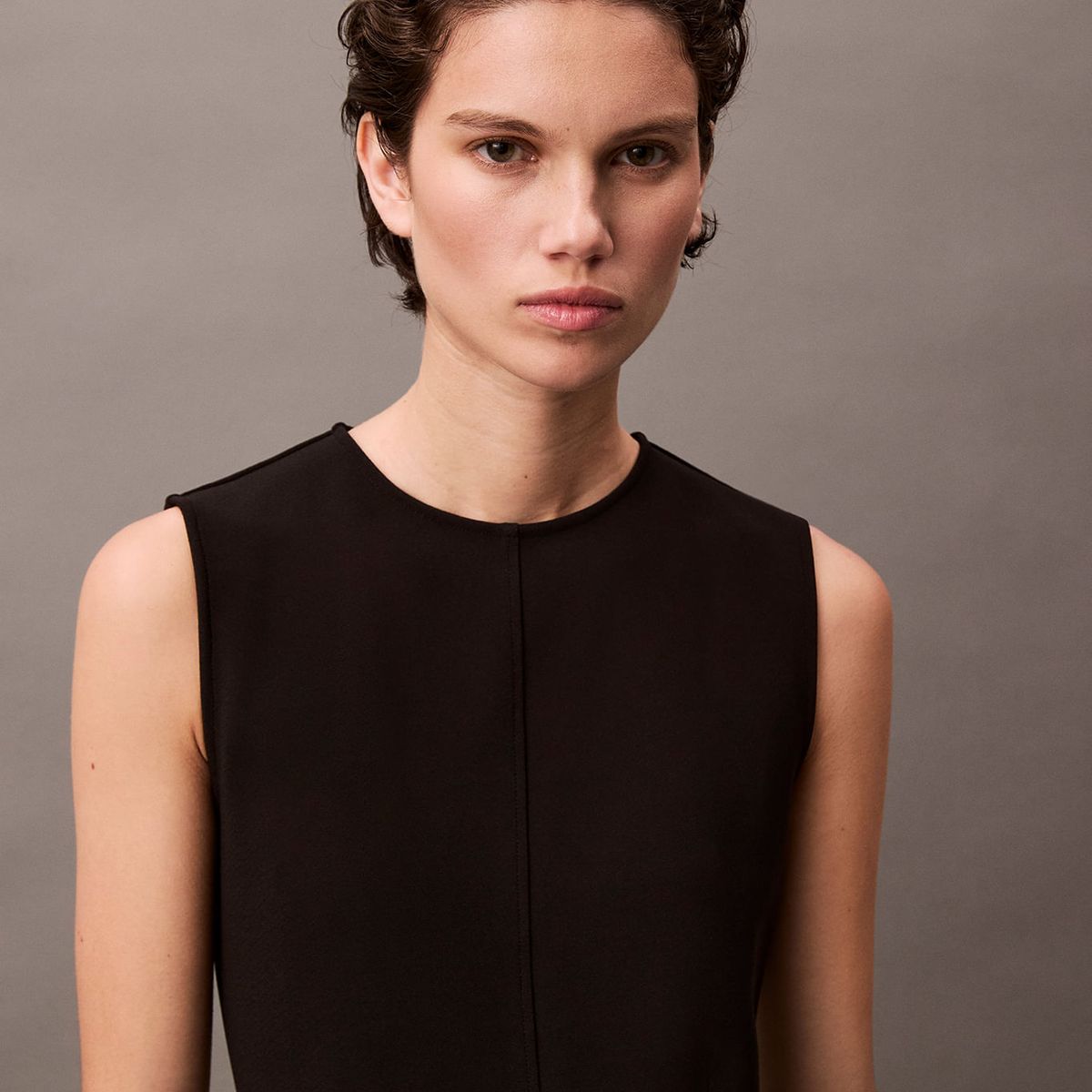 CALVIN KLEIN - BLUSA KNIT CREPE TUNIC