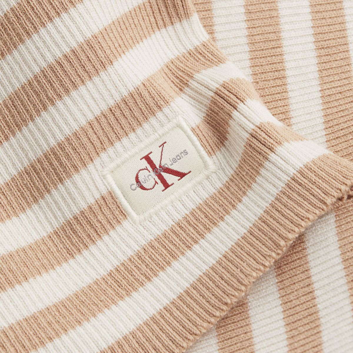 CALVIN KLEIN - SWEATER WOVEN LABEL SWEATER TOP