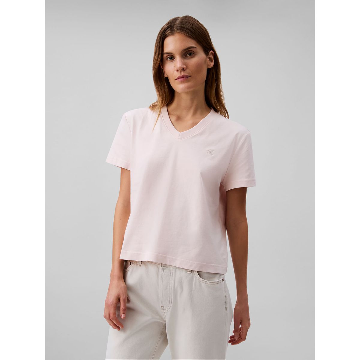 CALVIN KLEIN - CAMISETA SS ARCHIVE LOGO V-NK TEE