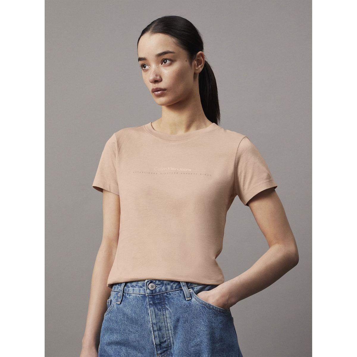 CALVIN KLEIN - CAMISETA INSTITUTIONAL GRAPHIC SLIM TEE