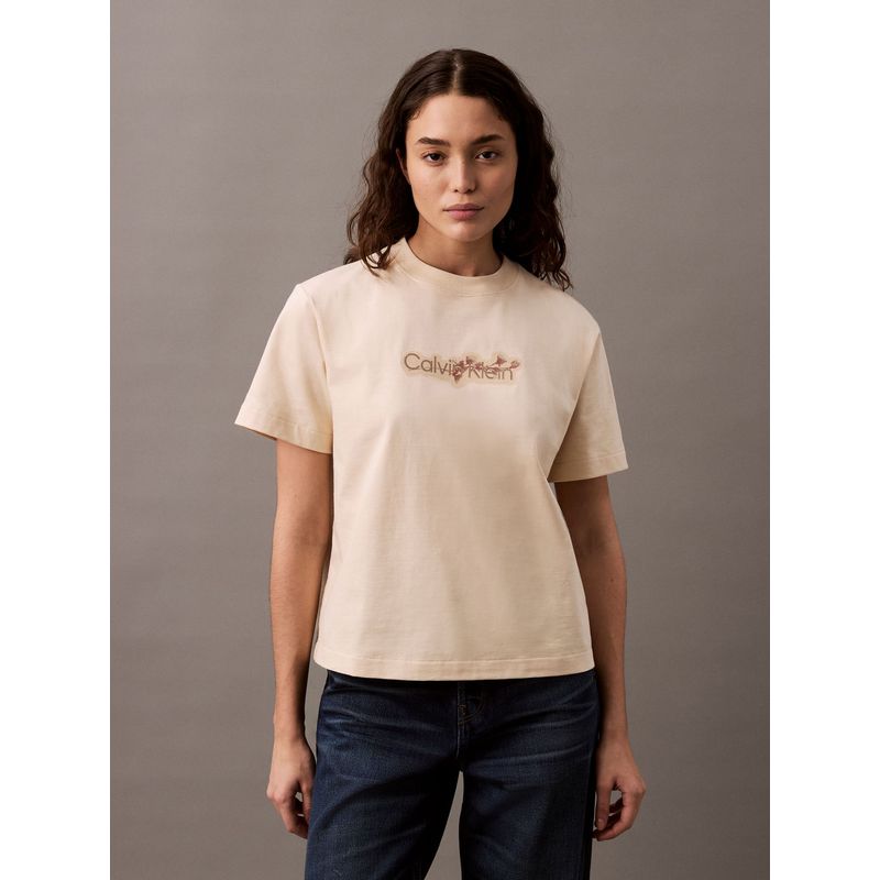 CALVIN KLEIN - CAMISETA SS CALVIN KLEIN FLOWER ART TEE CK