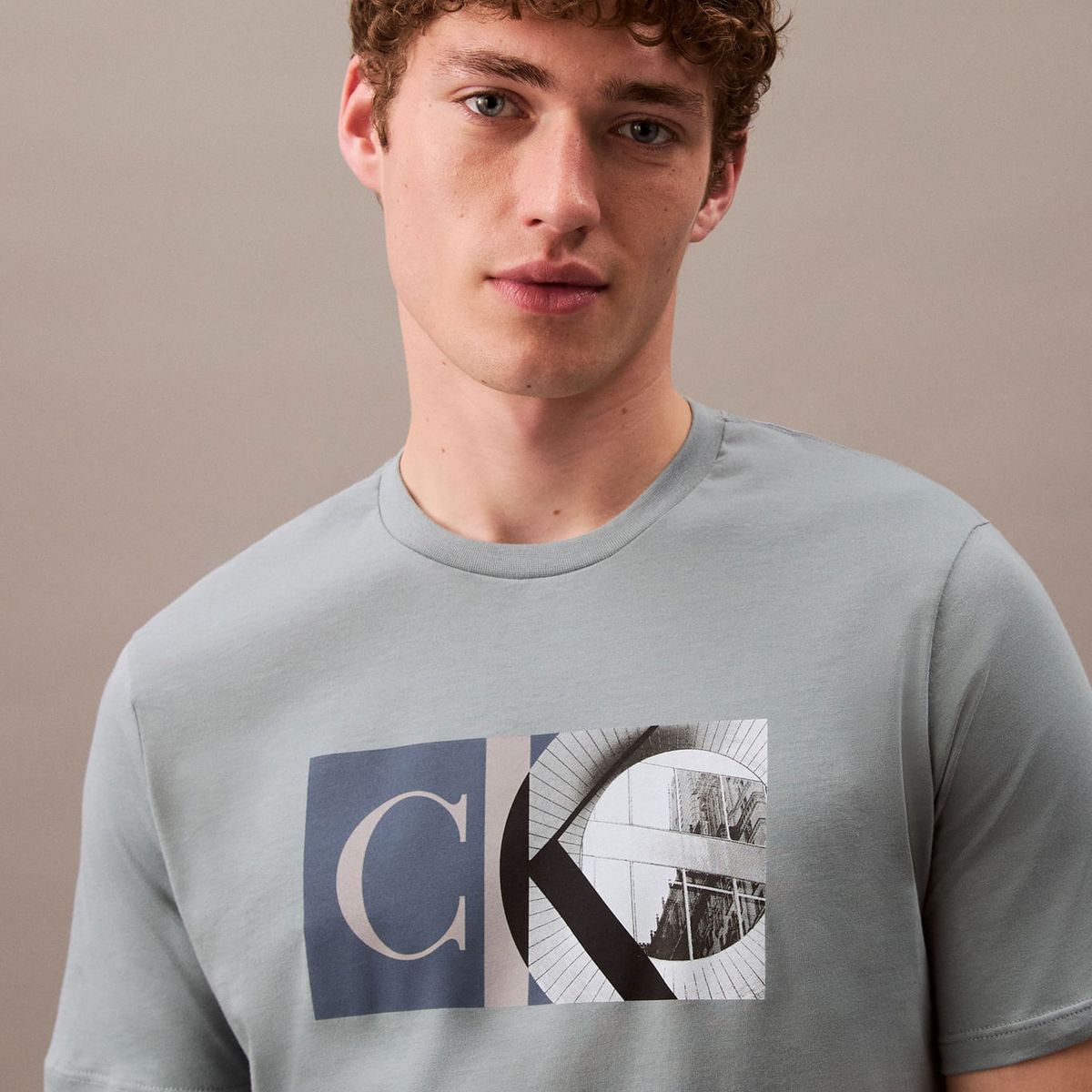 CALVIN KLEIN - CAMISETA SS CK LOGO WINDOW CREWNK TEE