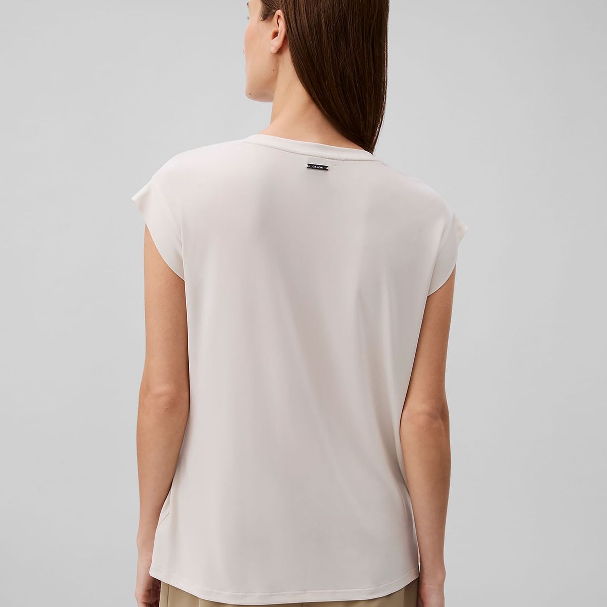 CALVIN KLEIN - CAMISETA SLVLS DRAPE FRONT STRETCH JERS