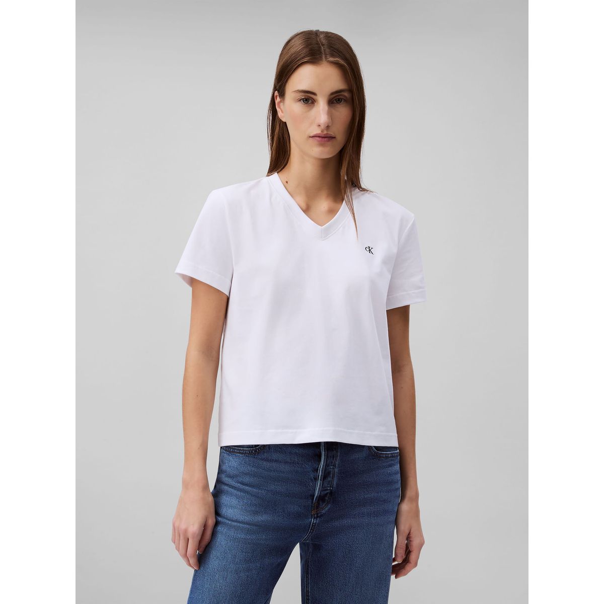 CALVIN KLEIN - CAMISETA SS ARCHIVE LOGO V-NK TEE