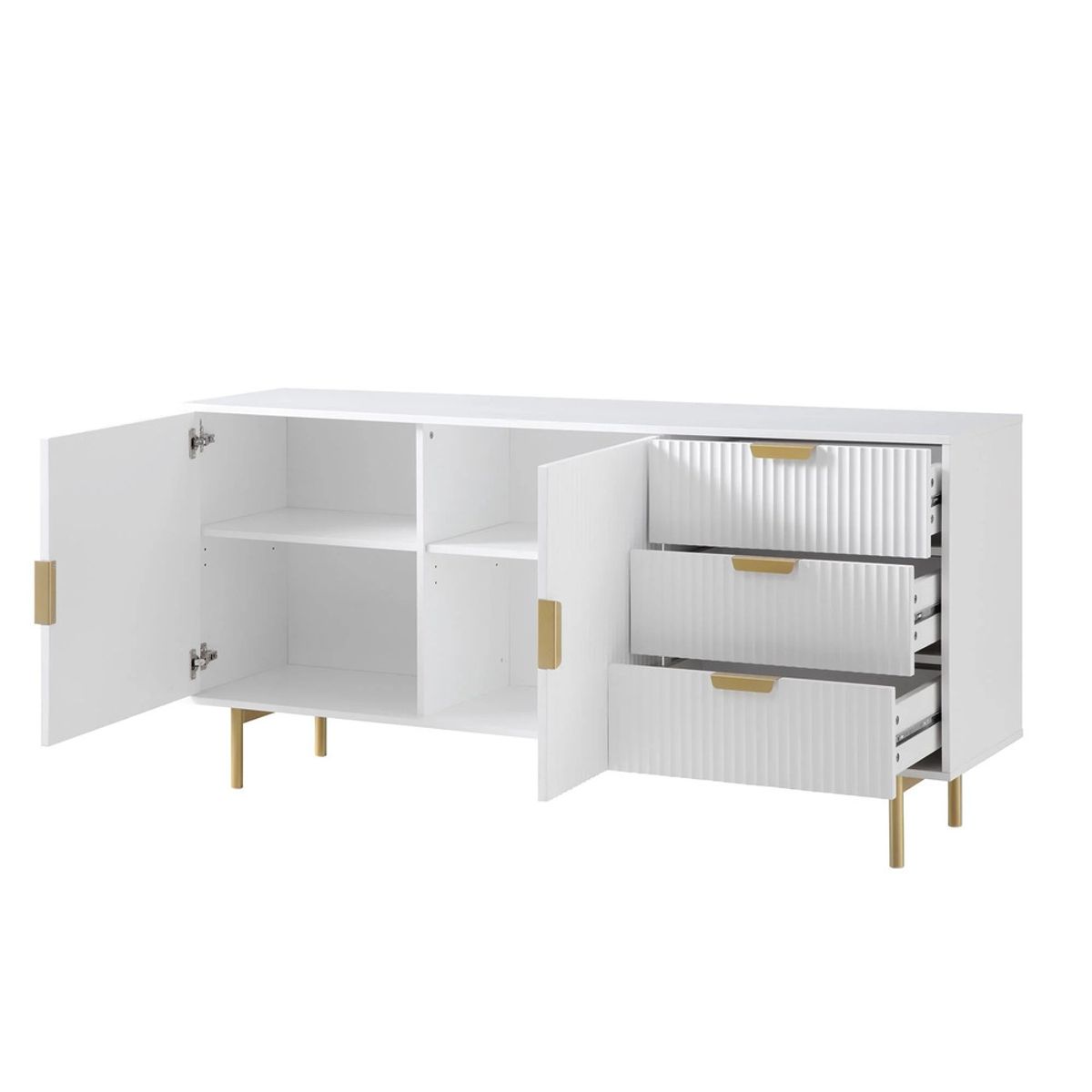 R&R MUEBLES - Aparador Moderno Tomoro Blanco R&R MUEBLES