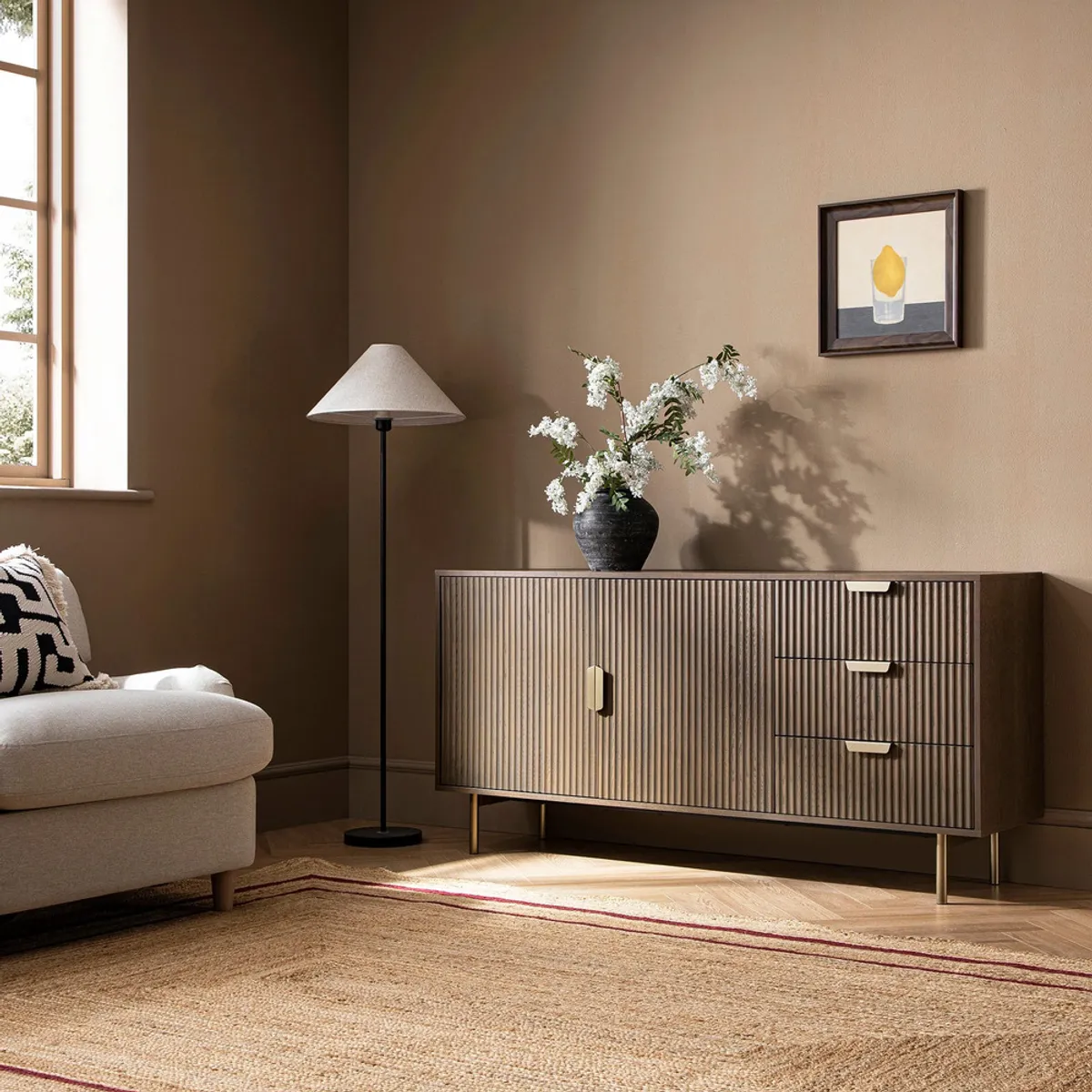 R&R MUEBLES - Aparador Moderno Tomoro Marrón R&R MUEBLES