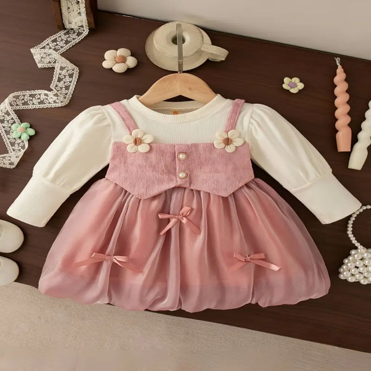 GENERICO - VESTIDO PARA NIÑA BEBE PARA FIESTA DE CUMPLEAÑOS