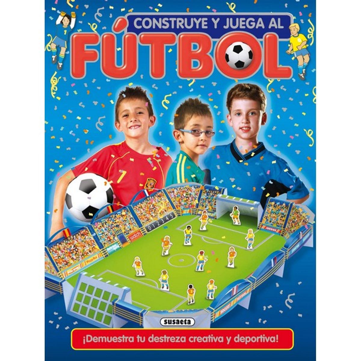 GENERICO - Libro infantil FUTBOL CONSTRUYE Y JUEGA